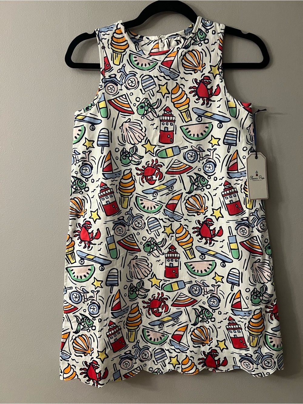 Classic Prep Girls' Cool, Cool Summer Print Sleeveless Shift Dress